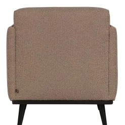 Hellbrauner Boucle Sessel mit Federkern - Bratannio