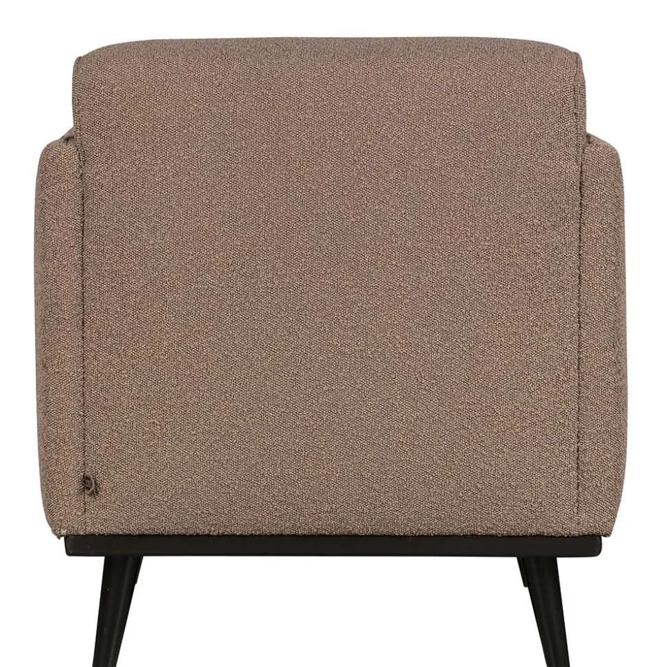 Hellbrauner Boucle Sessel mit Federkern - Bratannio