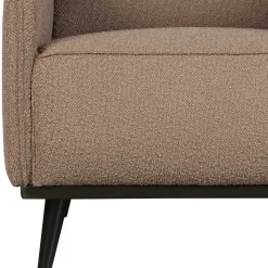 Hellbrauner Boucle Sessel mit Federkern - Bratannio