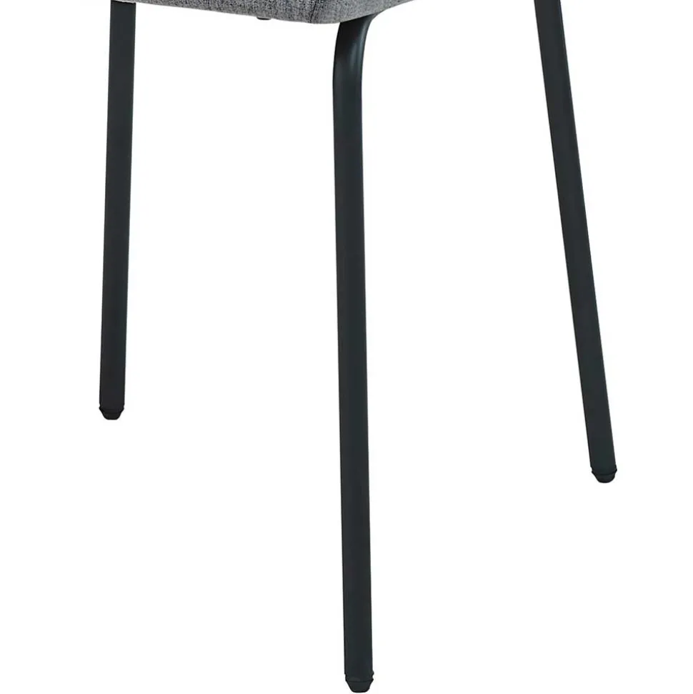 Hellgraue Polsterstühle aus Stoff - Servi (4er Set)