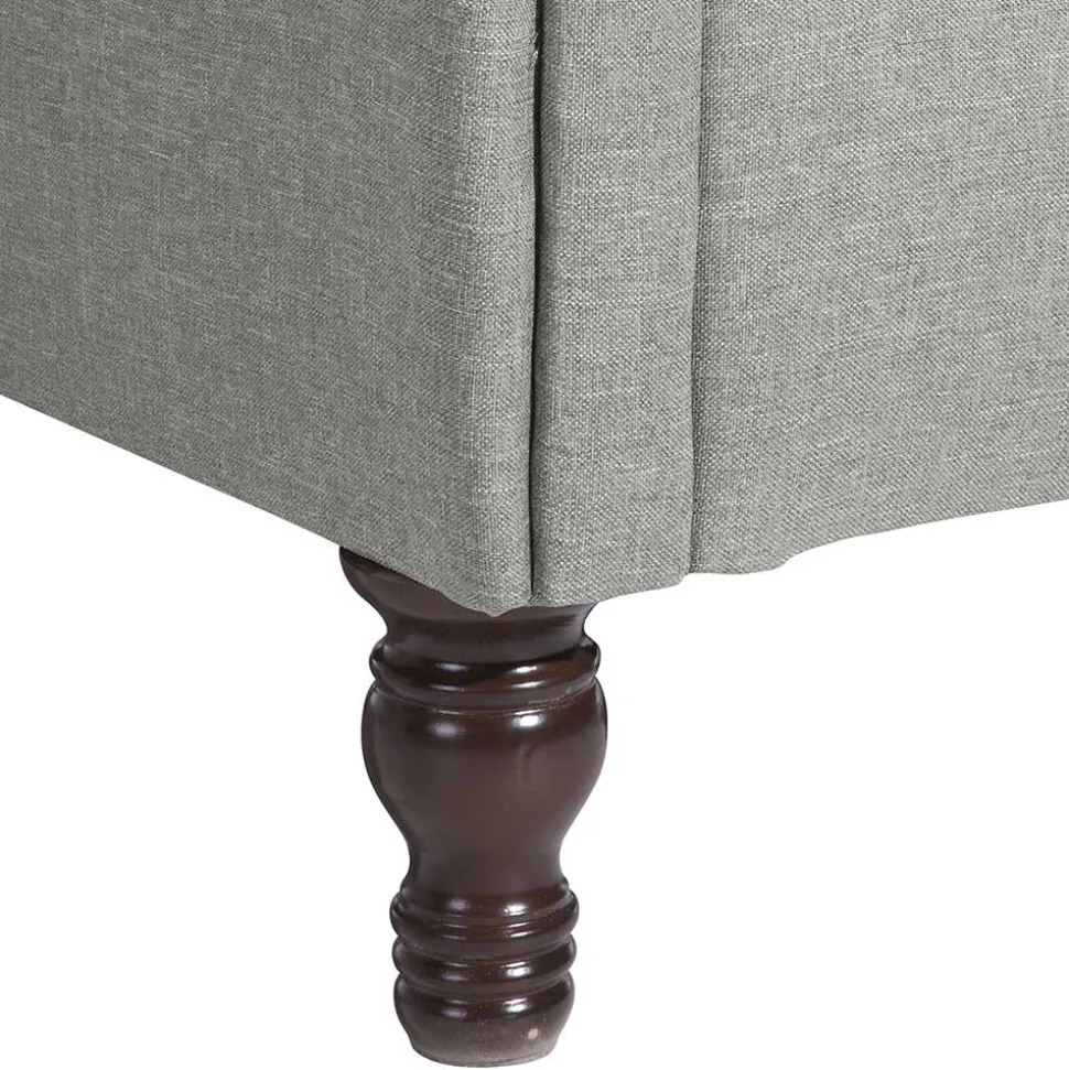 Hellgrauer Chesterfield-Sessel mit Ohren - Barreff