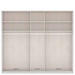 Hellgrauer Schlafzimmerschrank 250 cm breit - Ridonna
