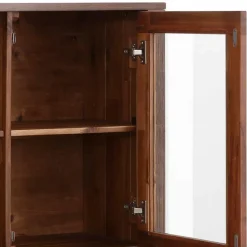 Highboard aus Akazie Massivholz und Glas - Ruffes