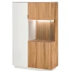 Highboard in Weiß und Eiche Bianco - Miloris