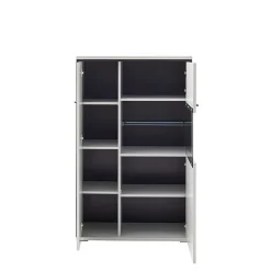 Highboard in Weiß und Schwarzgrau - Loazin