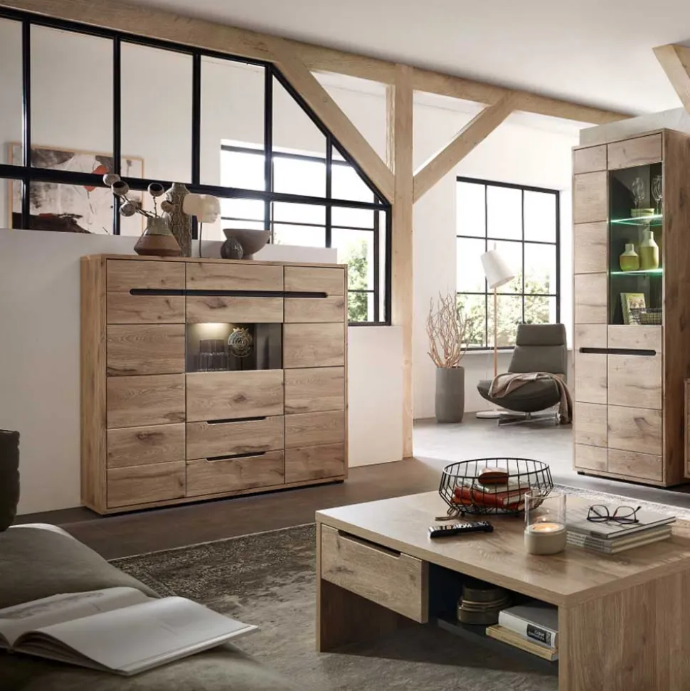 Highboard mit 3 Türen & 2 Schubladen - Zelio