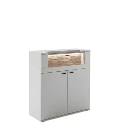 Highboard mit Glas Klappe & zwei Türen - Apulco