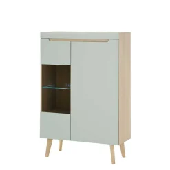 Highboard mit Glaseinsatz - Armina