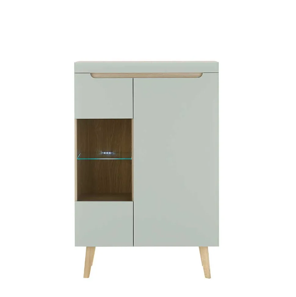 Highboard mit Glaseinsatz - Armina