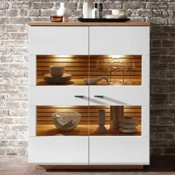 Highboard mit Glaseinsätzen 2-türig - Niam