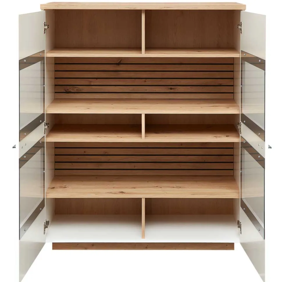 Highboard mit Glaseinsätzen 2-türig - Niam
