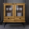 Highboard mit Glastüren mit zwei Schubladen - Casarius
