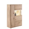 Highboard Vitrine in Asteiche Hell - Azzurian
