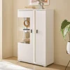 Highboard Vitrine mit LED Beleuchtung - Racelyn