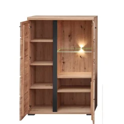 Highboard Vitrine mit LED Beleuchtung - Latenda