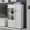 Highboard-Vitrine in Weiß - Dualkos