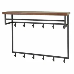 Hängende Garderobe mit Ablage aus Nussbaum - Pilamonia