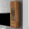 Hängevitrine Vaskov aus Wildeiche Massivholz