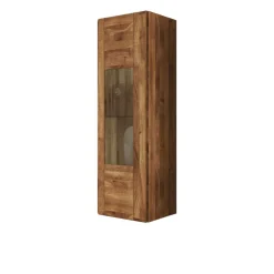 Hängevitrine Vaskov aus Wildeiche Massivholz