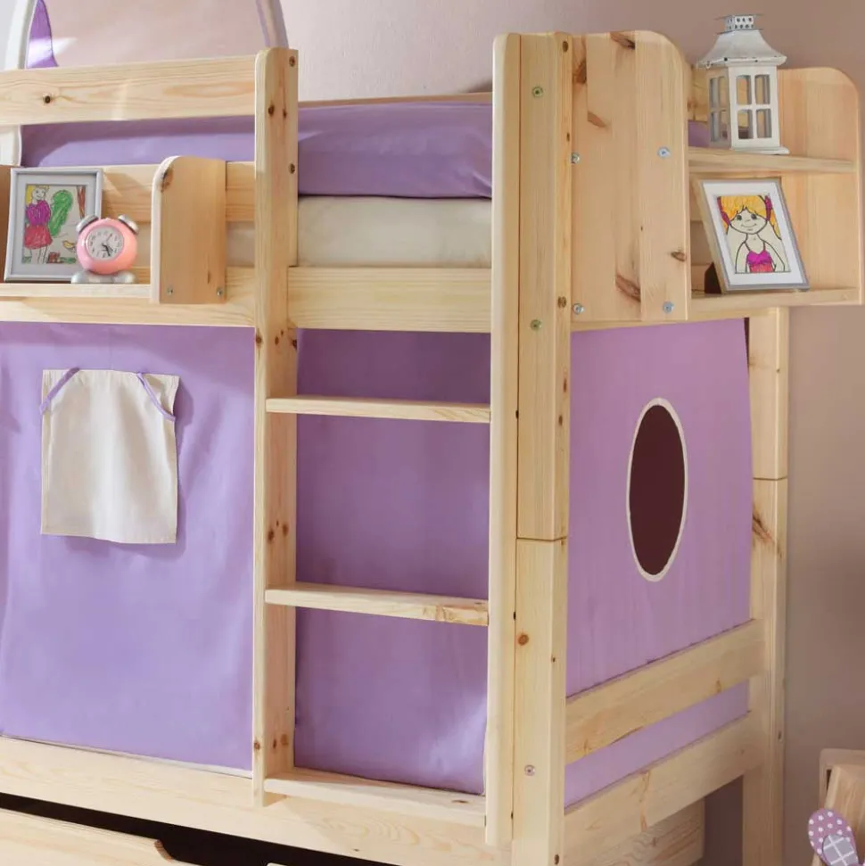 Hochbett Luisa in Kiefer Massivholz