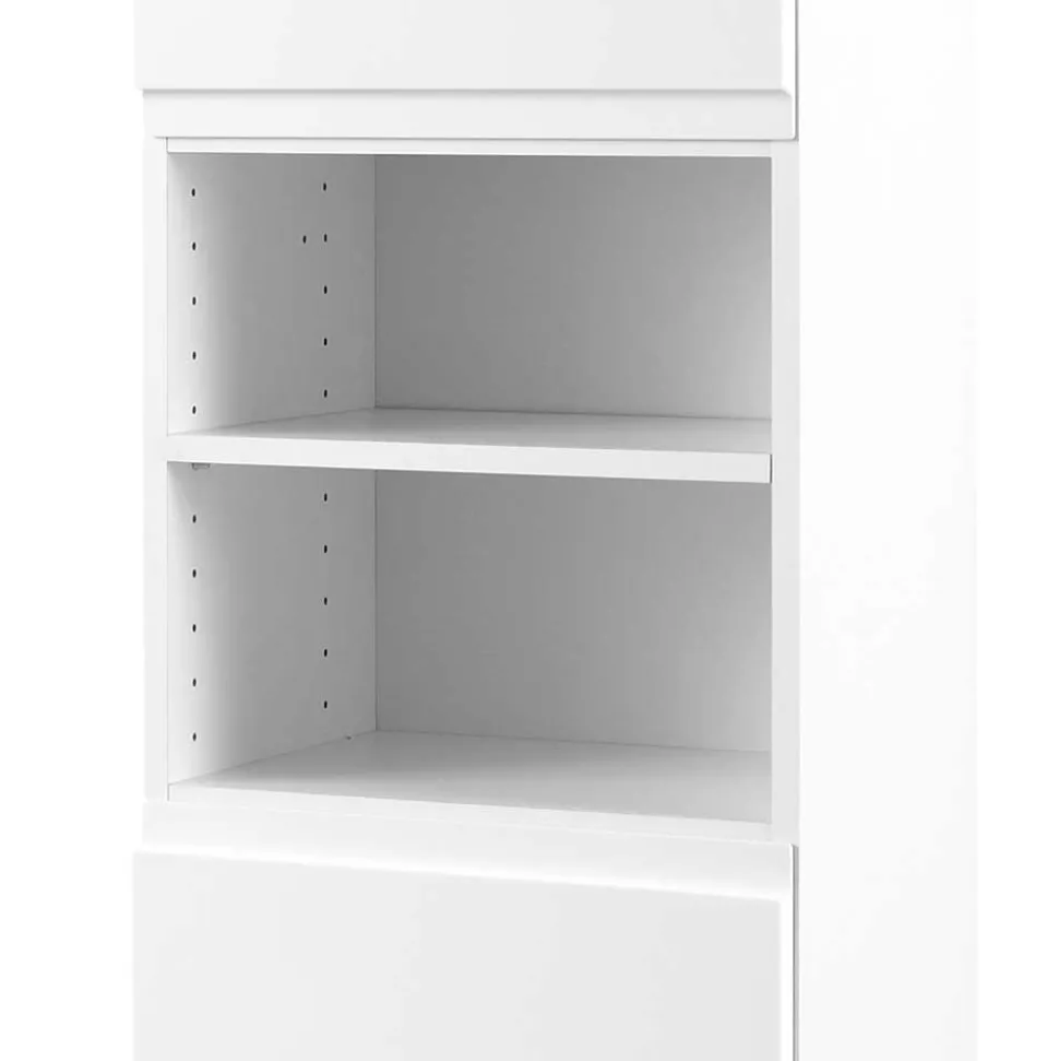 Hochglanz Hochschrank Concetada in Weiß