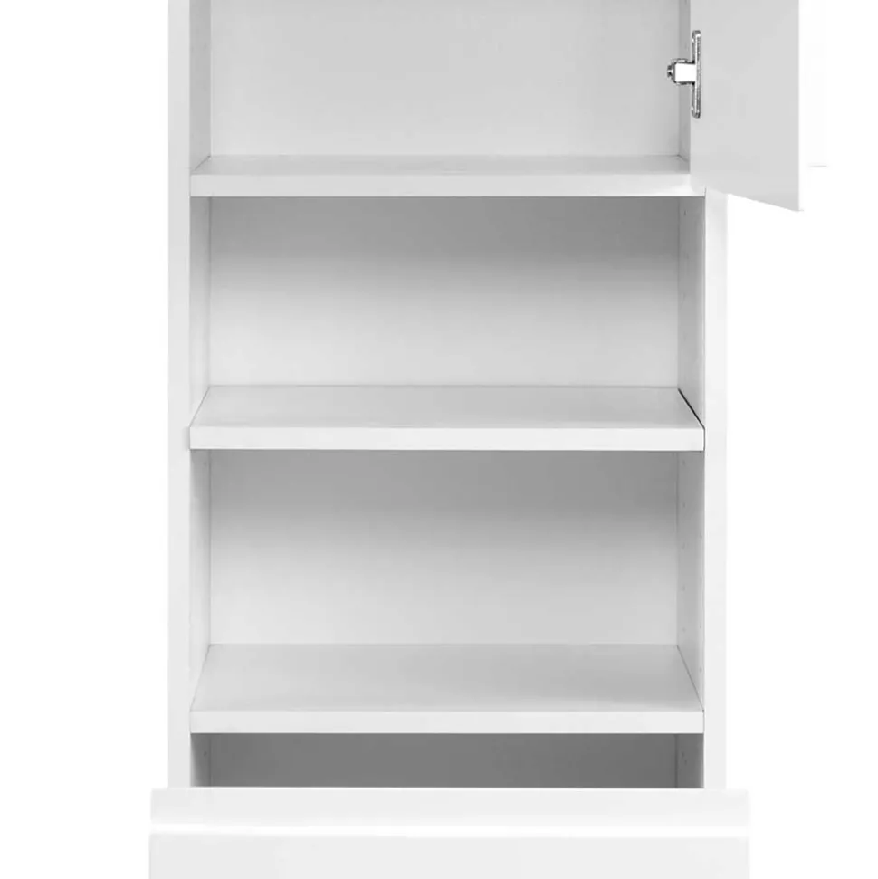 Hochglanz Hochschrank Concetada in Weiß