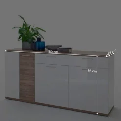 Hochglanz Sideboard in Weiß - Icadro