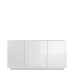 Hochglanz Sideboard mit 3 Türen in Weiß - Kerym