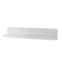 Hochglanz TV Anbauwand in Weiß Yulis optional mit LED (vierteilig)