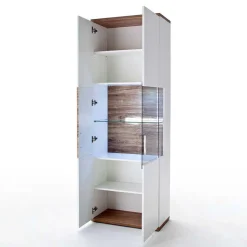 Hochglanz Vitrine in Weiß - Icadro
