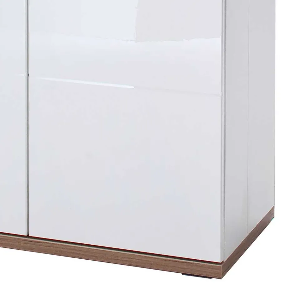 Hochglanz Vitrine in Weiß - Icadro