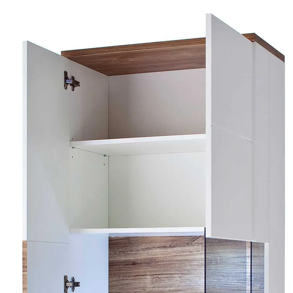 Hochglanz Vitrine in Weiß - Icadro