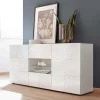 Hochglänzend lackiertes Sideboard in Weiß - Vascaub