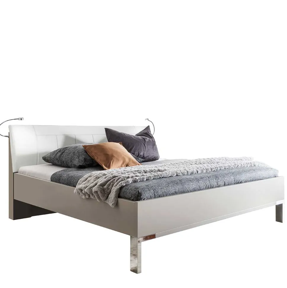 Hochwertiges Doppelbett mit Kopfteil Kunstleder - Tumiva