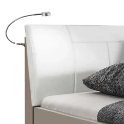 Hochwertiges Doppelbett mit Kopfteil Kunstleder - Tumiva