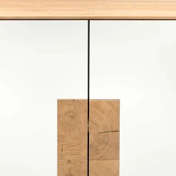 Hochwertiges Highboard in Weiß & Eiche - Smonia