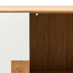 Hochwertiges Highboard in Weiß & Eiche - Smonia
