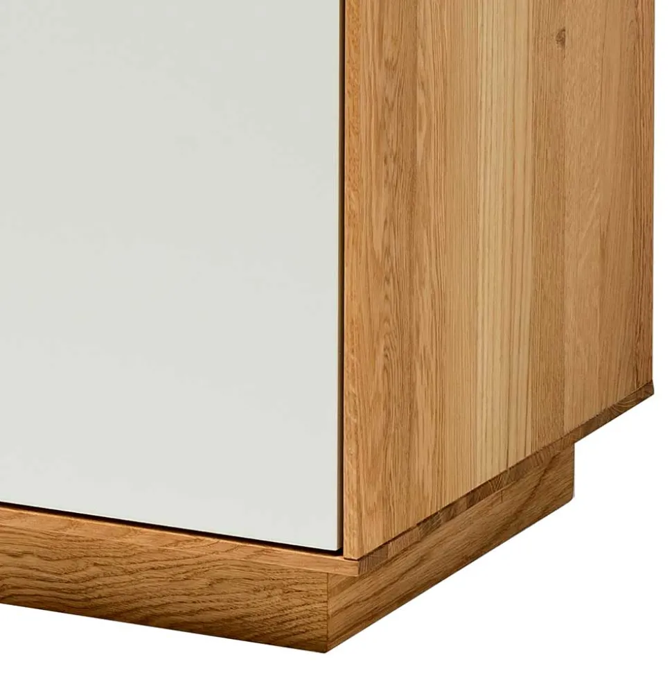 Hochwertiges Highboard in Weiß & Eiche - Smonia