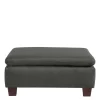 Hocker in Anthrazit und Nussbaum Braun - Classimo