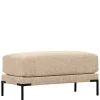 Hocker in Beigegrau mit Schwarz - Paola