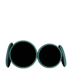 Hocker in Blau Petrol mit Silber - Beanca (zweiteilig)