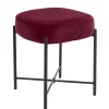 Hocker in Bordeaux Rot Samt - Car