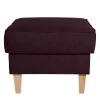 Hocker in Bordeaux Rot und Buche - Sanjuas