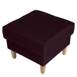 Hocker in Bordeaux Rot und Buche - Sanjuas