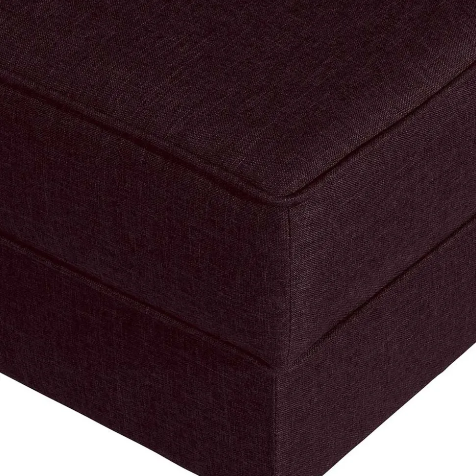 Hocker in Bordeaux Rot und Buche - Sanjuas
