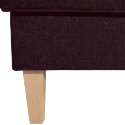 Hocker in Bordeaux Rot und Buche - Sanjuas