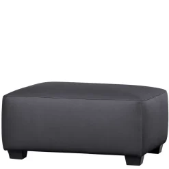 Hocker in Dunkelgrau Kunstleder - Loudes