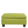 Hocker in Gelbgrün und Nussbaum Braun - Zlatka
