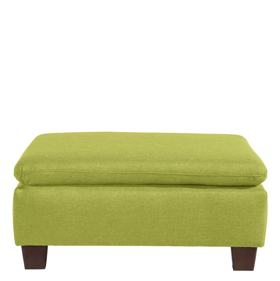 Hocker in Gelbgrün und Nussbaum Braun - Zlatka
