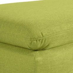 Hocker in Gelbgrün und Nussbaum Braun - Zlatka